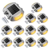 Solar Deck Lights VOLISUN, pacote com 12 LED IP67, impermeável, branco quente