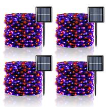 Solar Fairy Lights QITONG laranja e roxo 100 LED x4