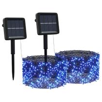 Solar Fairy Lights VidaXL Blue LED String, 2 peças para ambientes internos/externos Solar Fairy Lights VidaXL Blue LED String, 2 peças para ambientes internos/externos
