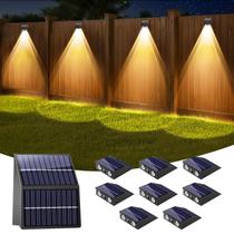Solar Fence Lights artcool Dual Panels Bright LED, pacote com 8 Solar Fence Lights artcool Dual Panels Bright LED, pacote com 8