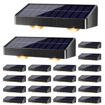 Solar Fence Lights Brizled, pacote de 20, 3 cores, 6 modos, IP65