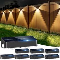 Solar Fence Lights nibuuecer 9 cores 11 modos de iluminação