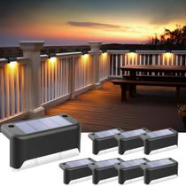 Solar Fence Lights SOLPEX Outdoor Step Waterproof, pacote com 8