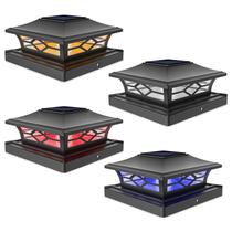 Solar Fence Post Cap Light VOLISUN RGB Waterproof, pacote com 4