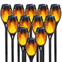 Solar Flame Torch Lights iKeeruic, pacote com 12 unidades, impermeáveis ao ar livre Solar Flame Torch Lights iKeeruic, pacote com 12 unidades, impermeáveis ao ar livre