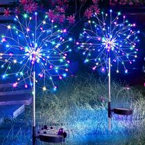 Solar Garden Lights suddus 150LED Firework, pacote com 2 unidades multicoloridas
