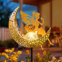 Solar Garden Stake Light HOMEIMPRO Fairy Moon Waterproof