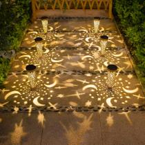 Solar Garden Stake Lights Go2garden Moon Star Copper, pacote com 6