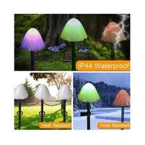 Solar Garland Lights Mushrooms 10 LED de 4 m com estacas de jardim