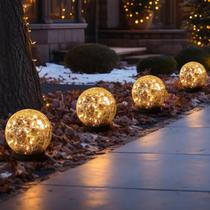 Solar Globe Lights MLKNK Outdoor Waterproof, pacote com 4