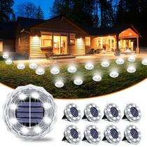 Solar Ground Lights Akavdou, pacote com 8, à prova d'água para quintal