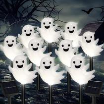 Solar Halloween Ghost Pathway Lights VOGVOG, pacote com 10, à prova d'água