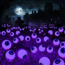 Solar Halloween Lights Brizled, pacote com 2, roxo, 12 LED, impermeável