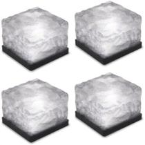 Solar Ice Lights Wokex LED Waterproof, pacote com 4 unidades, branco