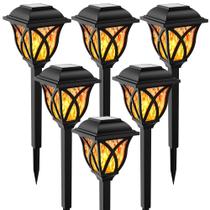 Solar Lights eOasis Solar Torch Flickering Flame (pacote com 6)