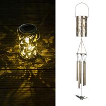 Solar Moon Wind Chimes JOBOSI Crackle Glass Ball LED Lights Solar Moon Wind Chimes JOBOSI Crackle Glass Ball LED Lights