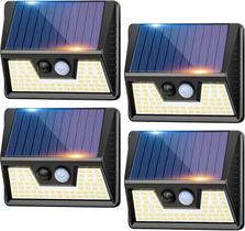 Solar Motion Lights inclui 4 pacotes à prova d'água ao ar livre Solar Motion Lights inclui 4 pacotes à prova d'água ao ar livre