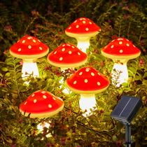 Solar Mushroom Lights Brightown Outdoor Waterproof, conjunto de 6