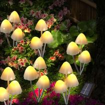Solar Mushroom Lights Evicyego 18LED, pacote com 6 unidades para exterior