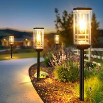 Solar Pathway Lights Ahaorigin 25" impermeável branco quente