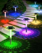 Solar Pathway Lights ALEPOD Color Change, pacote com 6 IP68