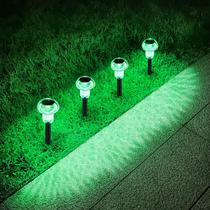 Solar Pathway Lights COZY-PAVILION Green LED, pacote com 4 Solar Pathway Lights COZY-PAVILION Green LED, pacote com 4