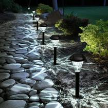 Solar Pathway Lights GIGALUMI, pacote com 10, impermeável, 37 cm