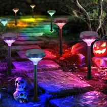 Solar Pathway Lights Linkind, pacote com 8 unidades, à prova d'água para Halloween