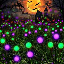 Solar Pathway Lights SANJICHA, pacote com 6, 48 LED, decoração de Halloween