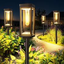 Solar Pathway Lights WDTPro, 25,6 polegadas, IP65, impermeável, 15H, branco quente