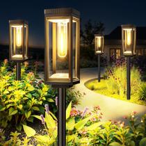 Solar Pathway Lights WDTPro, pacote com 2, impermeável, branco quente, 65 cm