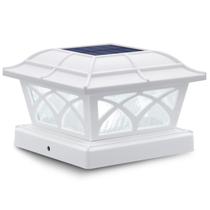 Solar Post Cap Light SideInlar 8 LED 2 modos de vidro