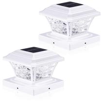 Solar Post Cap Lights AEFREOHT Warm White RGB 9 cores 20 lúmens Solar Post Cap Lights AEFREOHT Warm White RGB 9 cores 20 lúmens