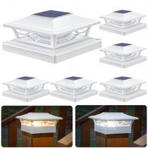 Solar Post Cap Lights APONUO, 5,7 cm, impermeável, pacote com 6 Solar Post Cap Lights APONUO, 5,7 cm, impermeável, pacote com 6