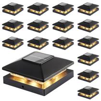 Solar Post Cap Lights JOFIOS, pacote com 16, impermeável, branco quente