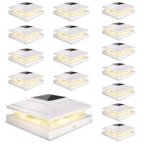 Solar Post Cap Lights JOFIOS, pacote com 16 unidades, impermeáveis, de duas cores