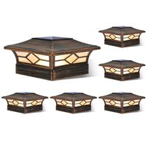 Solar Post Cap Lights JOFIOS, pacote com 6 postes impermeáveis 4x4