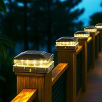 Solar Post Cap Lights KEILAIMO, pacote com 18 unidades IP65, impermeáveis e quentes Solar Post Cap Lights KEILAIMO, pacote com 18 unidades IP65, impermeáveis e quentes