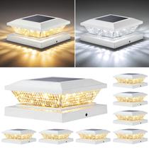 Solar Post Cap Lights Mlambert 4x4 Outdoor, pacote com 8 unidades, à prova d'água