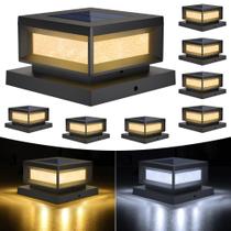 Solar Post Cap Lights Mlambert Outdoor Waterproof, pacote com 8