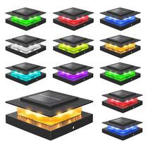 Solar Post Cap Lights NIORSUN Waterproof, pacote com 12 unidades (pretas) Solar Post Cap Lights NIORSUN Waterproof, pacote com 12 unidades (pretas)