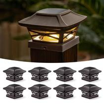 Solar Post Cap Lights OPOIRA Craftsman, pacote com 8, à prova d'água