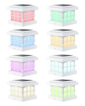 Solar Post Cap Lights PARTPHONER, pacote com 8, 9 cores, à prova d'água