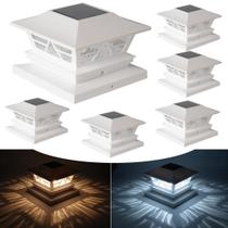 Solar Post Cap Lights TW SHINE, pacote com 6, 2 modos, IP65