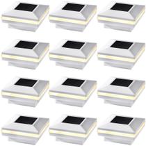 Solar Post Lights Dynaming, pacote com 12 unidades, White Shell, 12,5 x 12,5 x 6 cm Solar Post Lights Dynaming, pacote com 12 unidades, White Shell, 12,5 x 12,5 x 6 cm