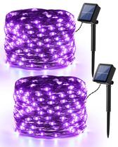 Solar Purple Fairy Lights Brizled 78FT 240LED 8 modos Solar Purple Fairy Lights Brizled 78FT 240LED 8 modos