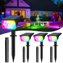 Solar Spot Lights T-SUNUS Halloween Outdoor, pacote com 4 unidades RGB
