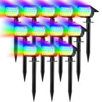 Solar Spot Lights WENATY, pacote com 12 unidades, à prova d'água, que muda de cor