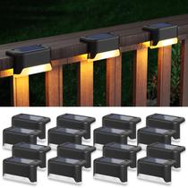 Solar Step Deck Fence Lights APONUO Outdoor Waterproof