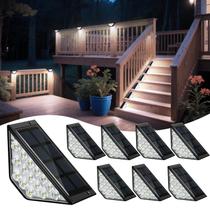 Solar Step Lights BKBB PPBB Waterproof Cool White, pacote com 8